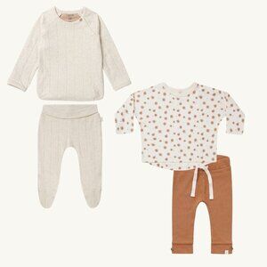 NWT - Premium brands organic baby girl set